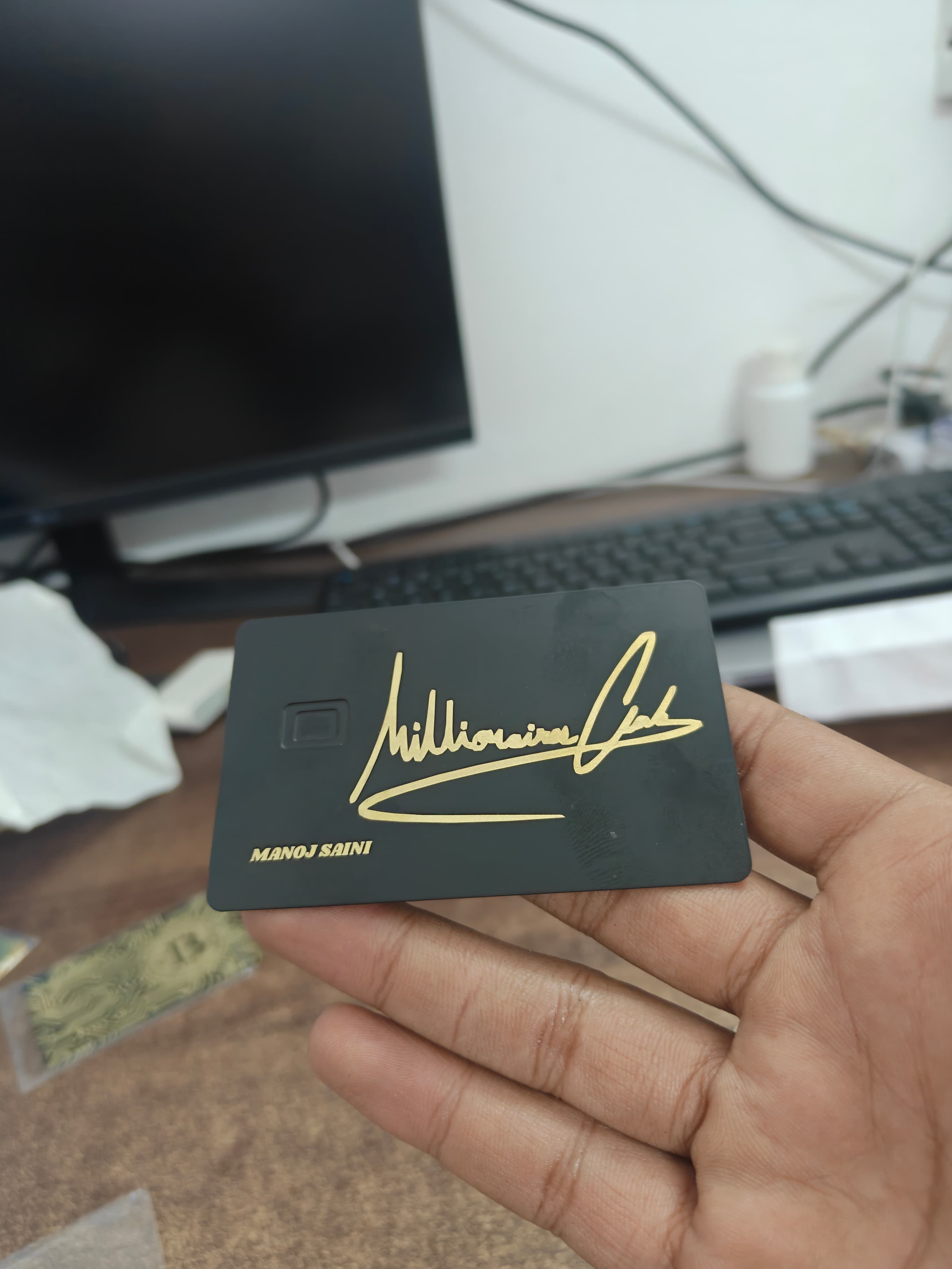 Metal Card Real Life Shot