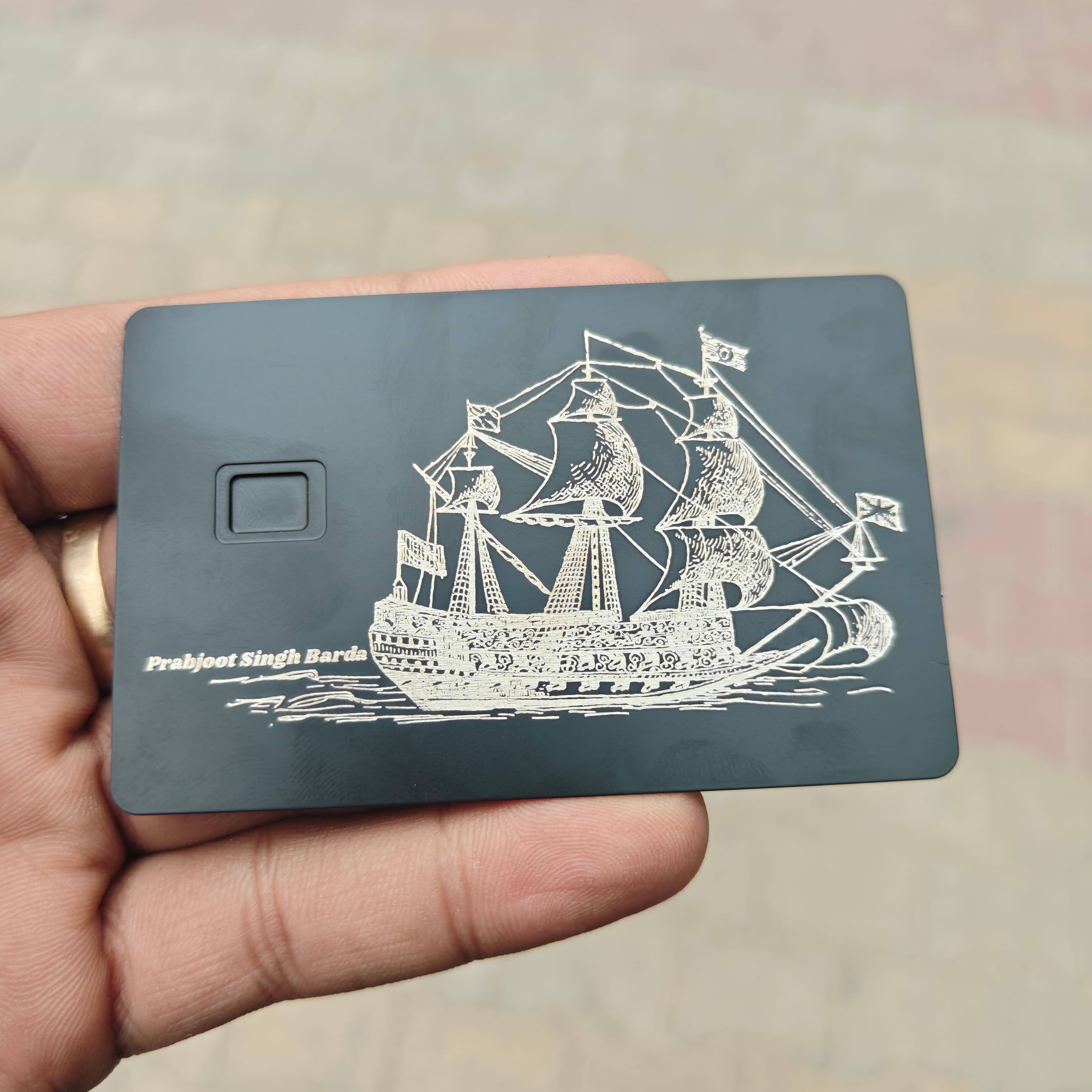 Metal Card Real Life Shot