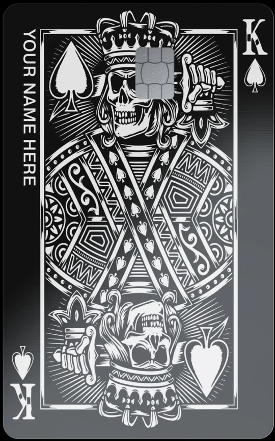 Skull metal credit card